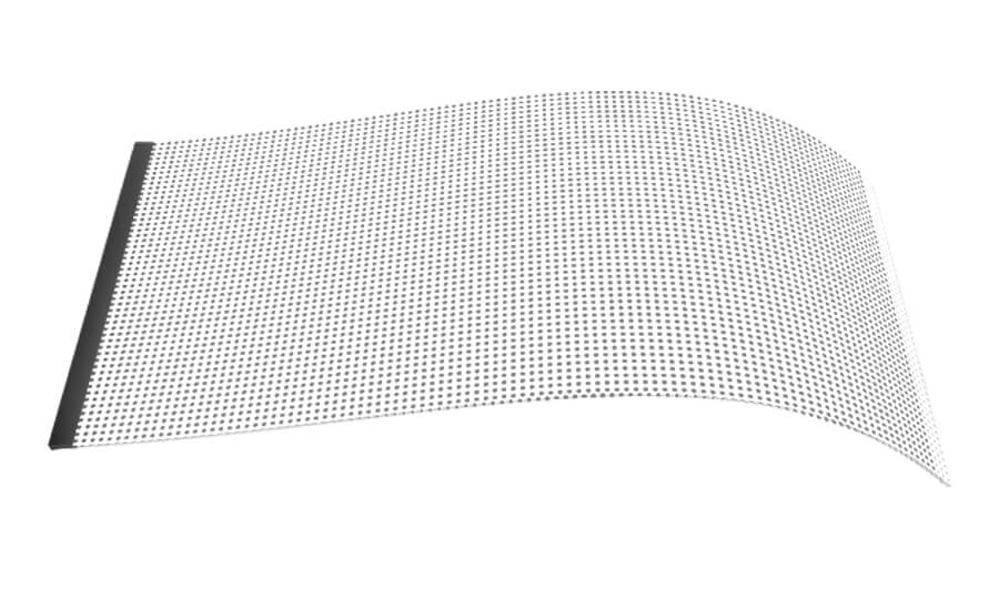 light weight design of transparent led film