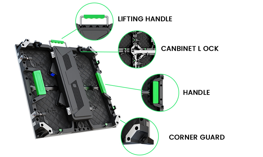 P2.604 Outdoor LED Display Screen Robust Locking Mechanism