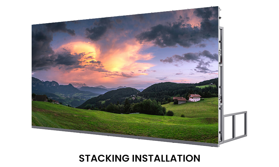 P2.604 Outdoor LED display bracket installation