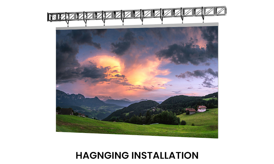P2.604 Outdoor LED display hanging installation