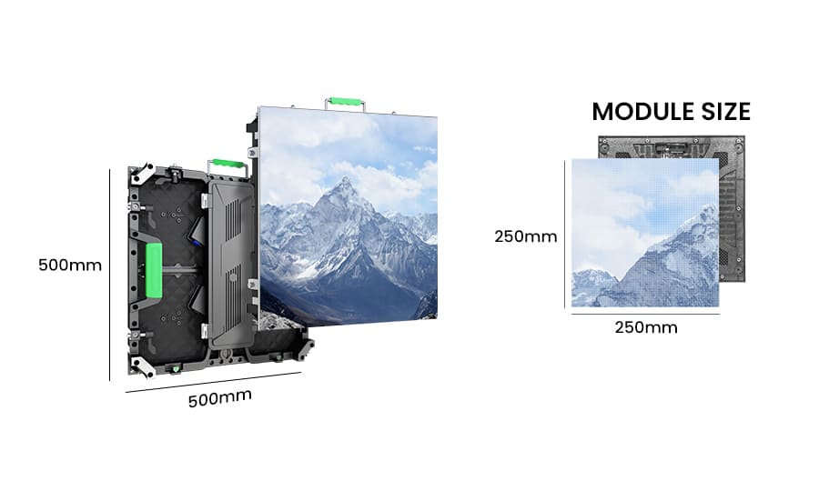 P4.81 LED screen panels 500x500 panel