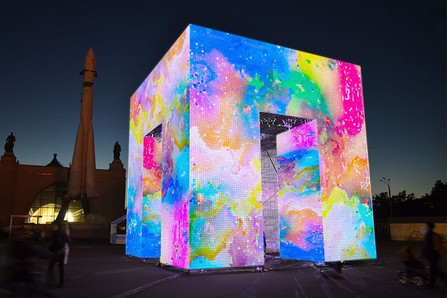 Application of right angle LED screen Museums and Exhibition Halls