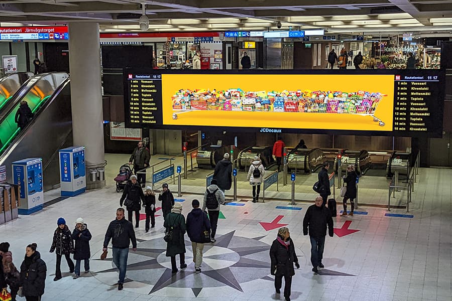 Enhance Brand Awareness with Large LED Screens in Busy Train Stations