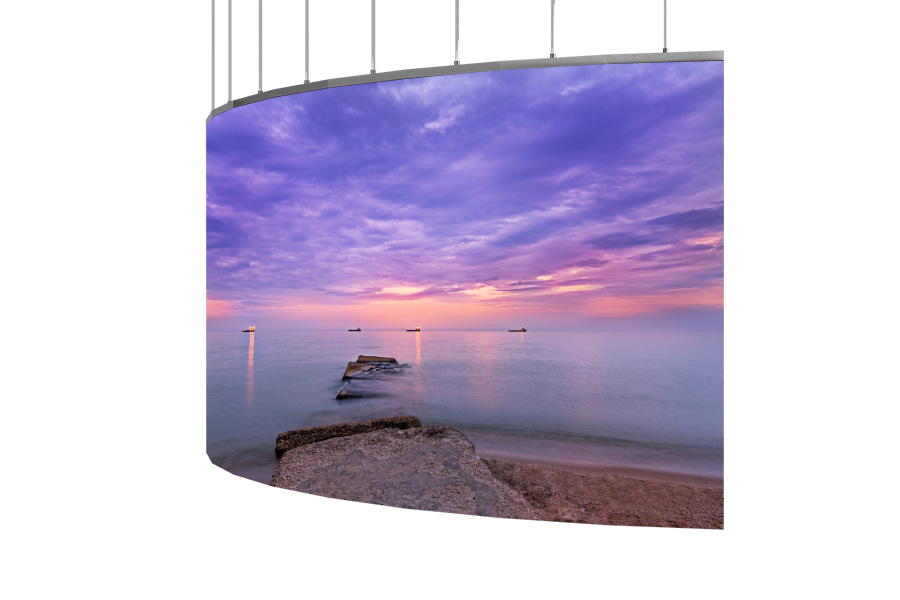 Hanging Installation of Curved LED Screens