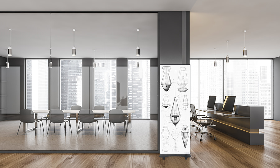 LED poster screen in the commercial conference room