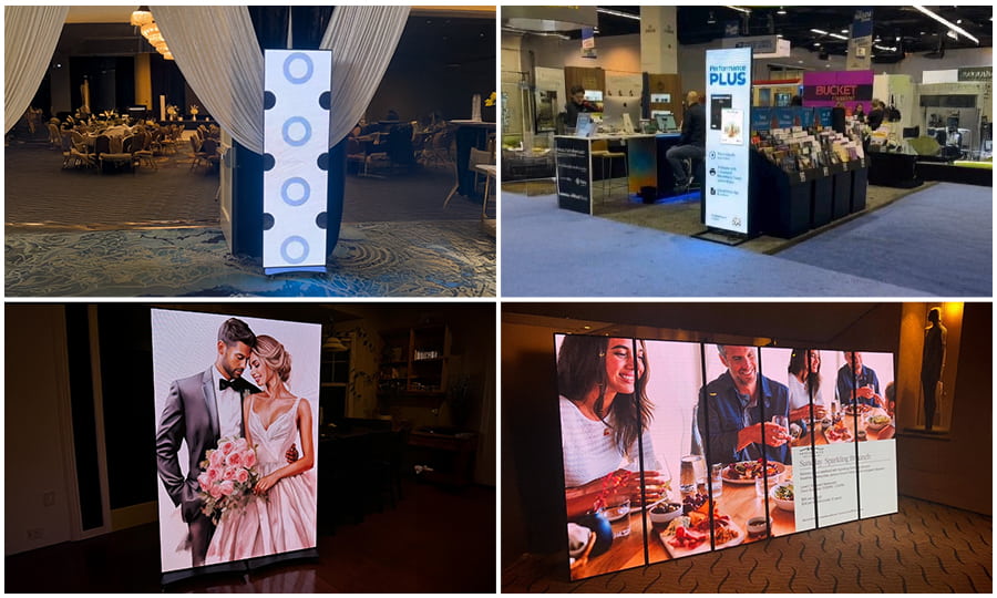 Image showing various types of poster LED screens in different applications