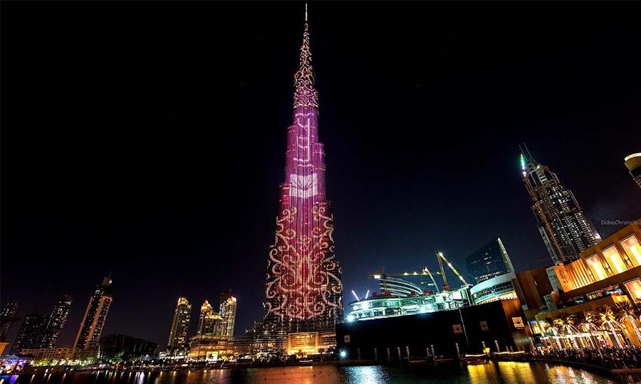 Burj Khalifa LED facade in 2018