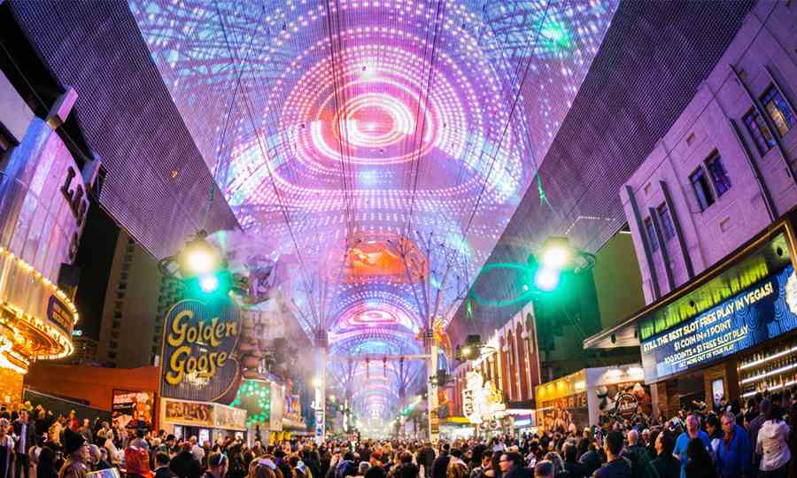 Fremont Street LED canopy in Las Vegas