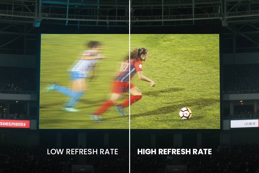 Refresh rate effect on motion smoothness