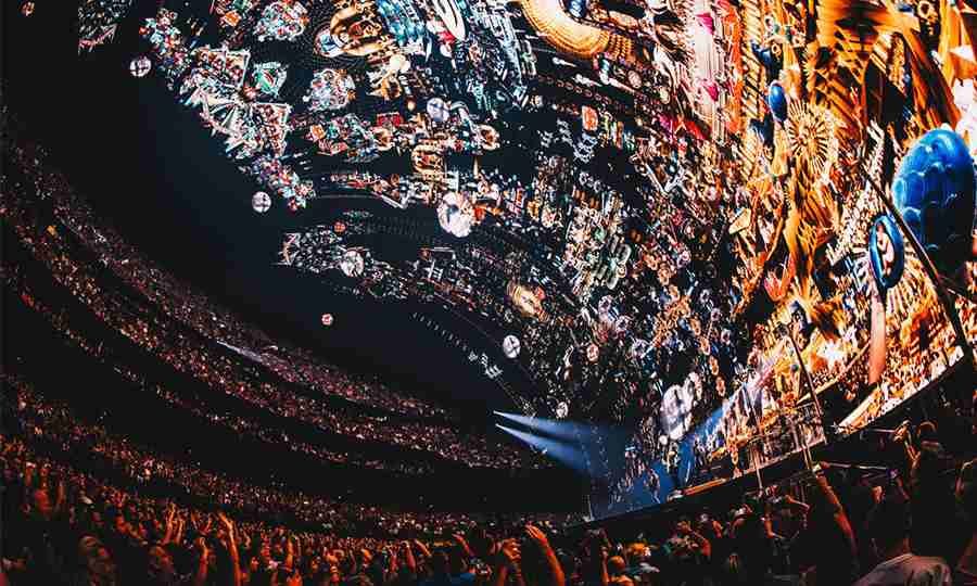The Sphere LED screen during a concert event