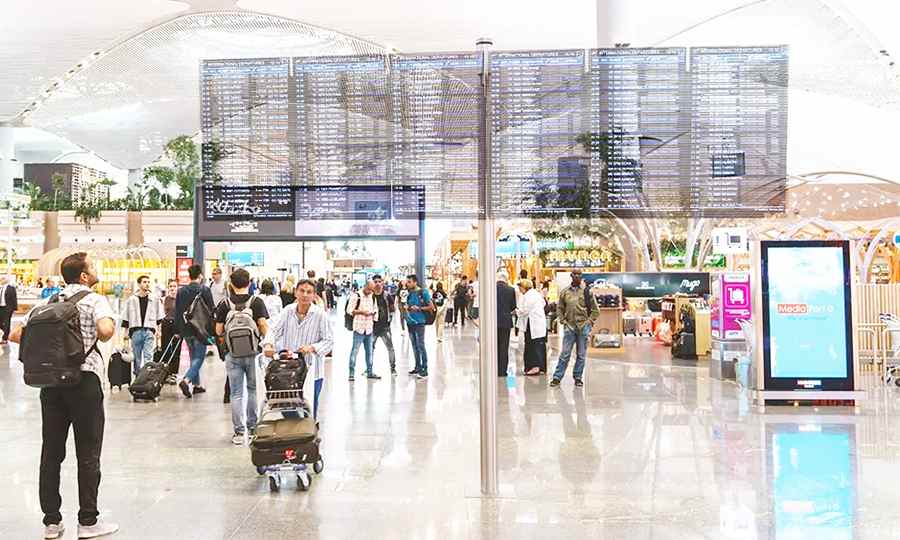 Transparent LED display in transportation