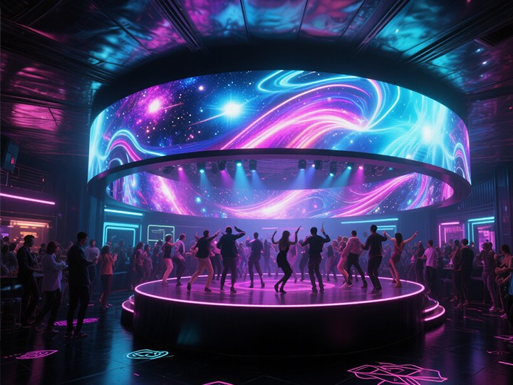 Curved-LED-screen-boosts-nightclub-immersion