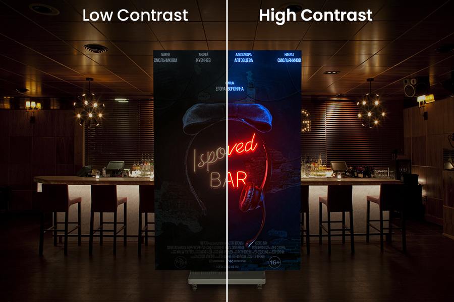 Deep Contrast of Tri-fold LED Poster Displays