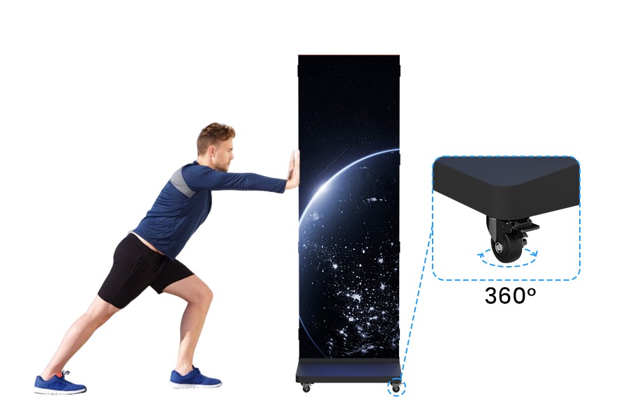 Easy handling Tri-fold LED Poster Displays