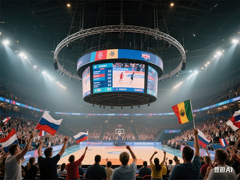 Hanging-LED-screen-maximizes-impact