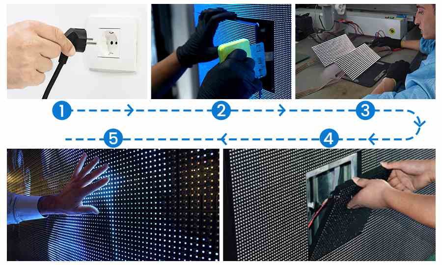 Replacing faulty LED display module