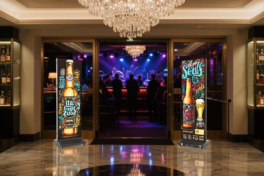 Tri-fold LED Poster Displays Dual-sided mode