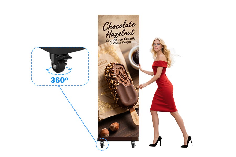 Easy-one-person-setup-with-wheeled-lightweight-LED-poster