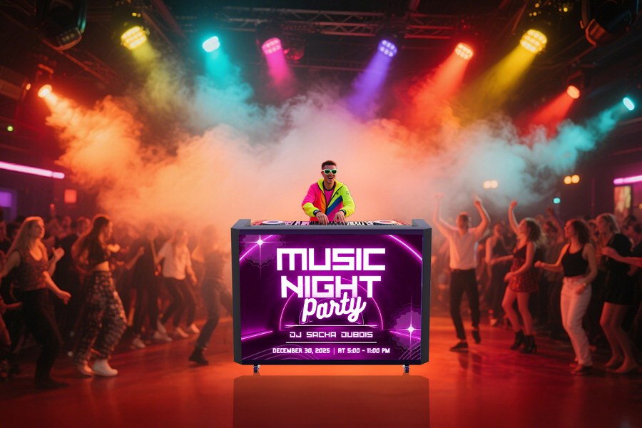 Professional-LED-DJ-booth-elevating-an-event-with-visuals.