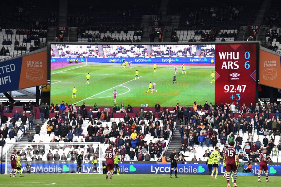 Engage fans with a bright LED stadium display