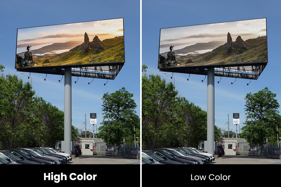 Experience lifelike color on the 960 LED display