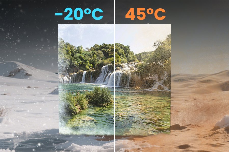 Trust our LED display in any climate, hot or cold