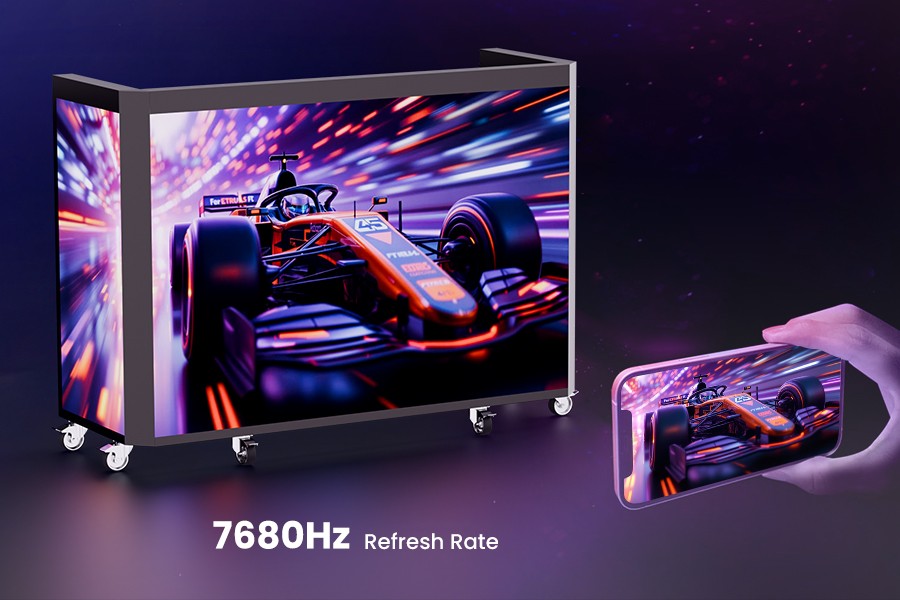 7680Hz refresh rate DJ booth, flicker-free
