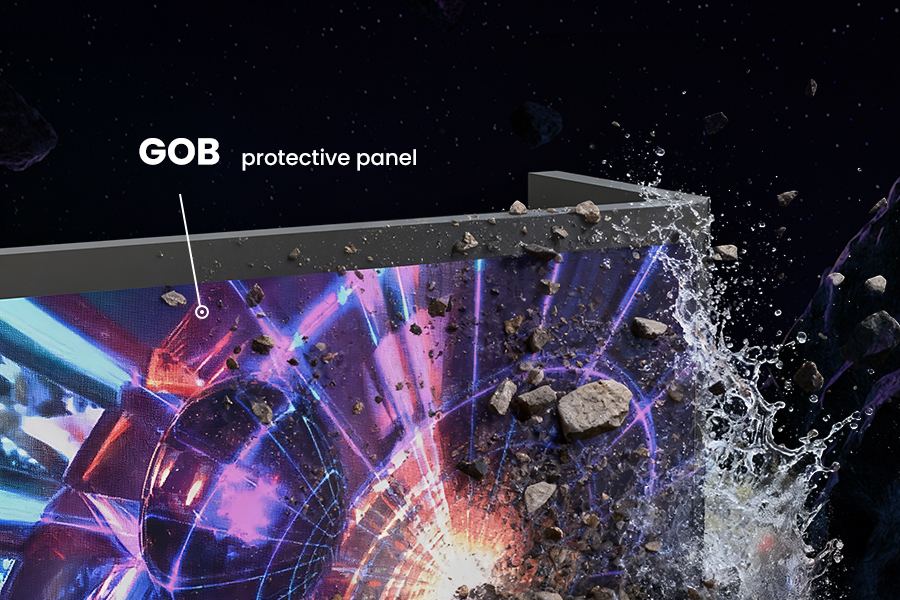 Close-up of GOB protected anti-scratch DJ screen