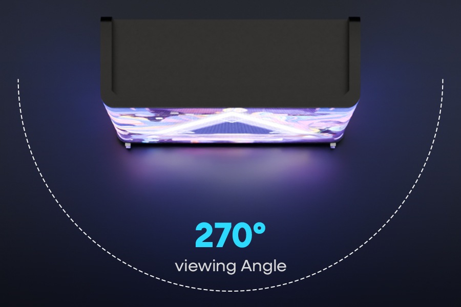 Experience immersive 270° visuals on curved DJ LED booth