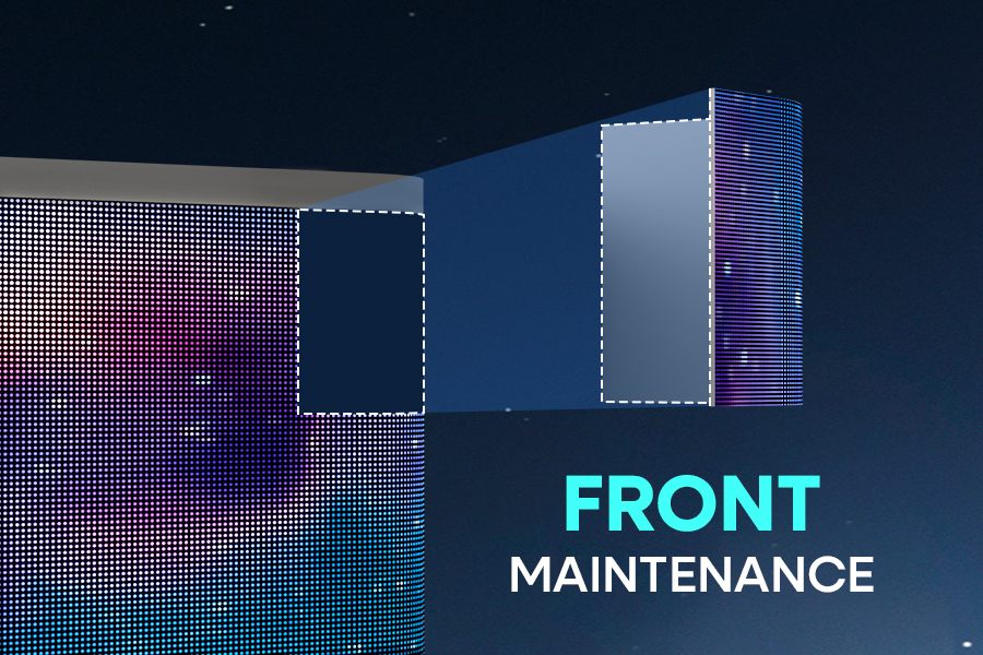 Simplify upkeep with front-access LED facade DJ maintenance