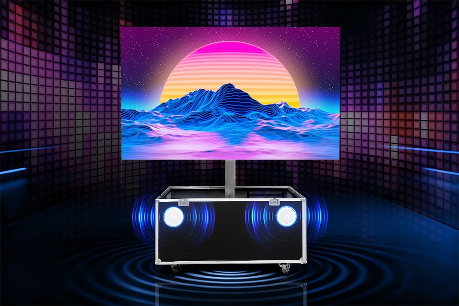 Enjoy integrated stereo speakers for instant clear audio