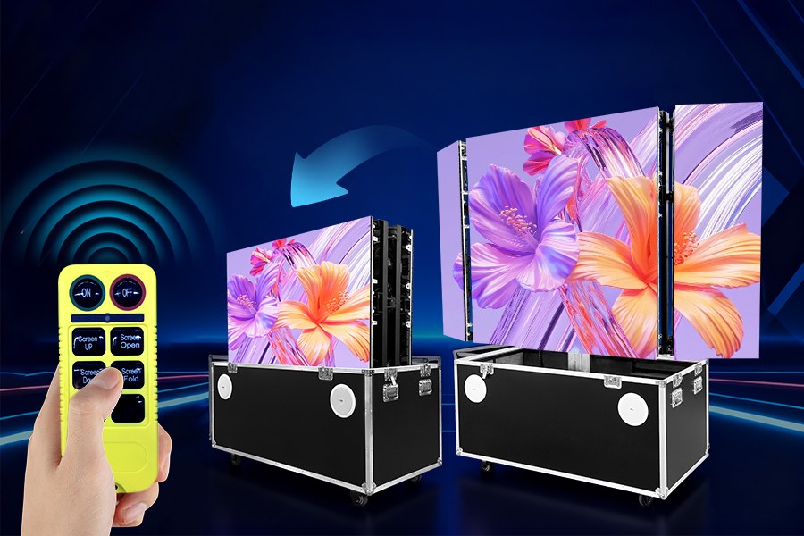 Experience effortless teardown with our folding LED display