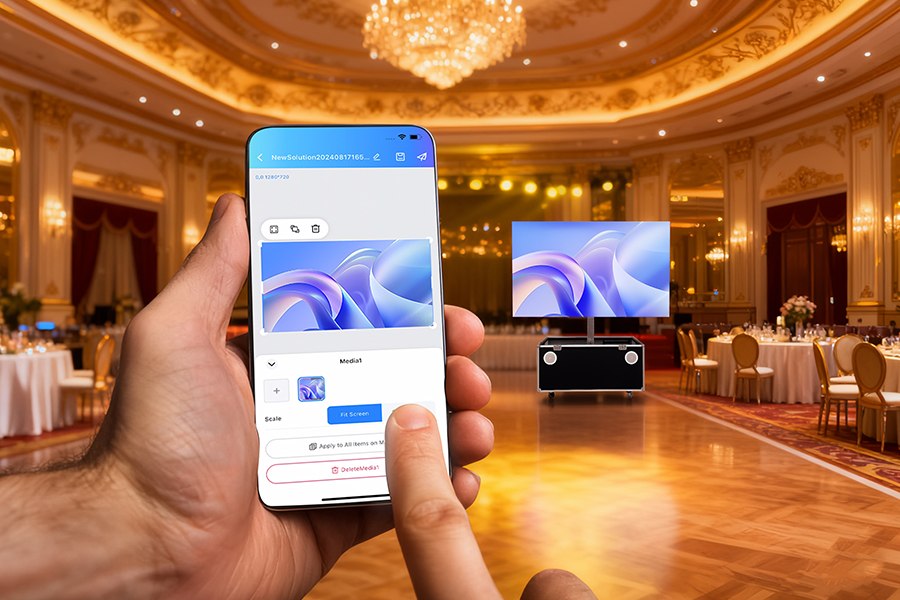 Upload content with mobile app