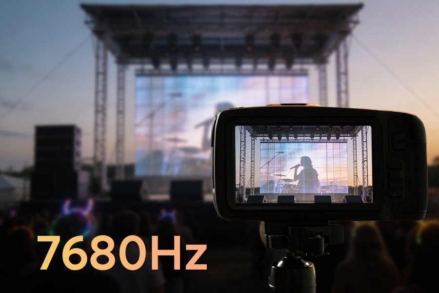 Capture flicker-free video with 7680Hz high refresh rate