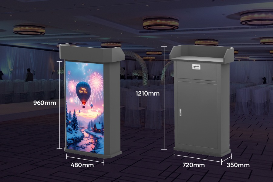 Compact LED Lectern Saving Transport Space