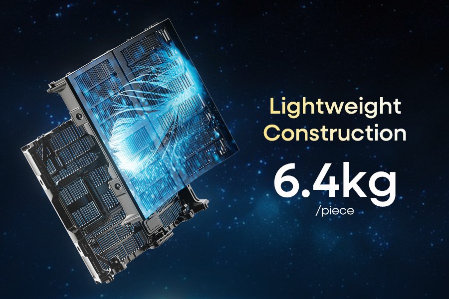 Install lightweight 6.4kg flexible LED panels easily