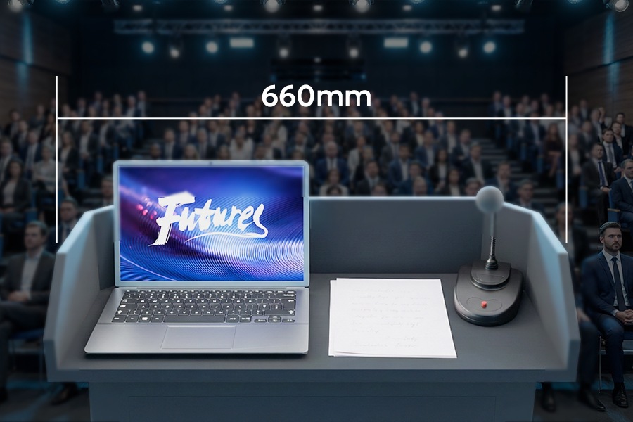 Spacious LED Podium Desktop for Laptops