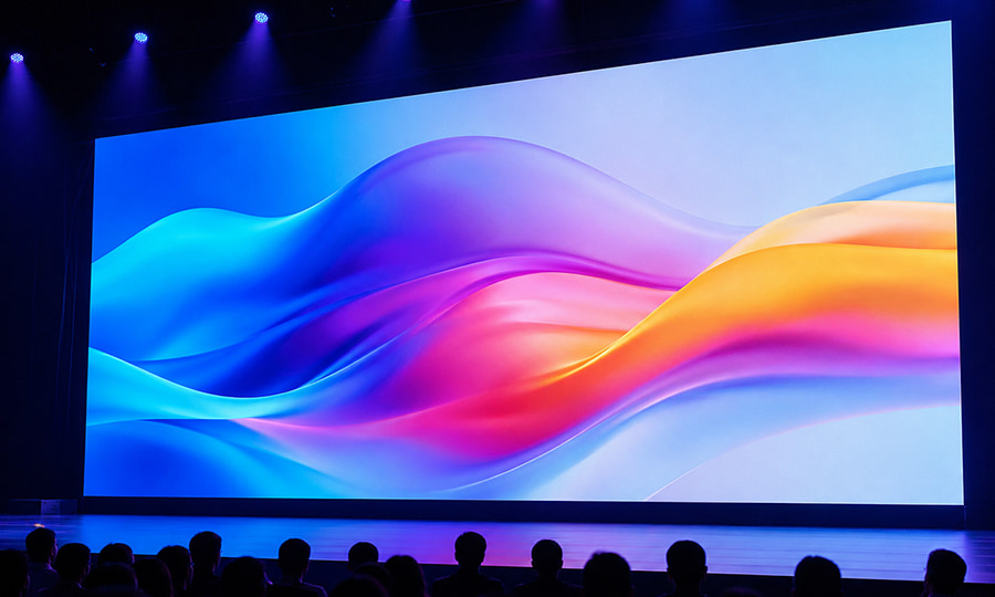 A stunning P4 LED display screen lighting up a live event